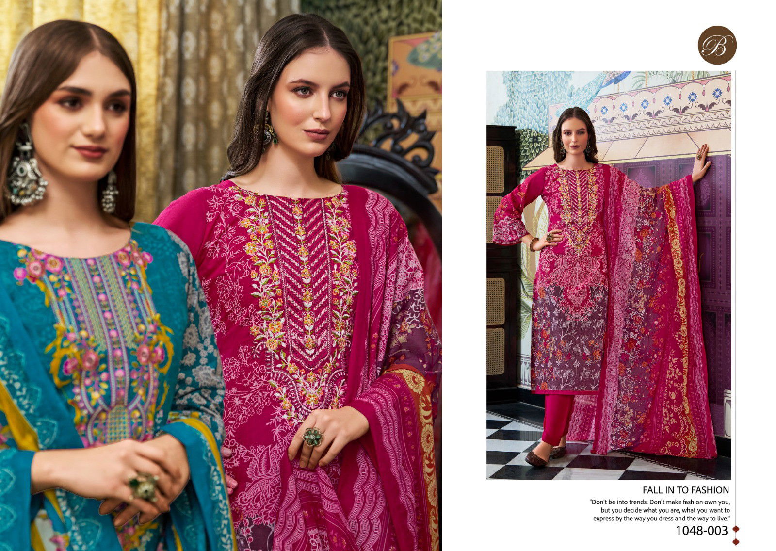 Belliza Naira Vol 96 Cotton Printed Embroidered Dress Material